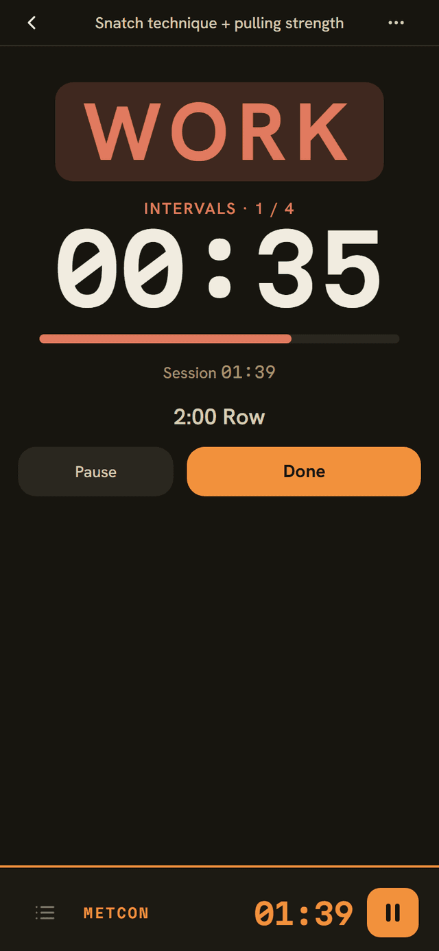 Metcon timer